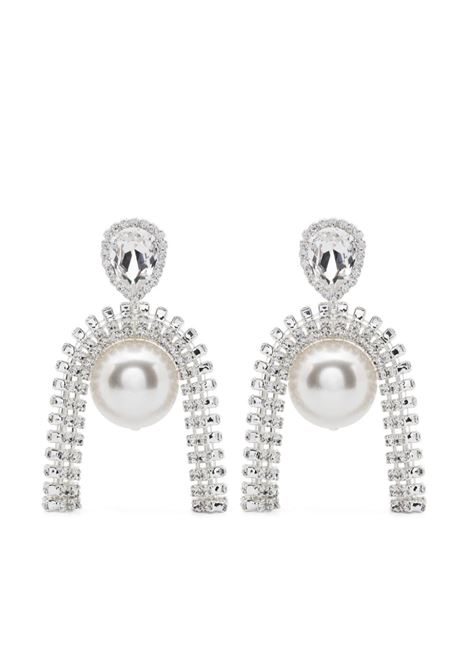 Silver pearl-embellished drop earrings Magda Butrym -women MAGDA BUTRYM | 706424SLVR